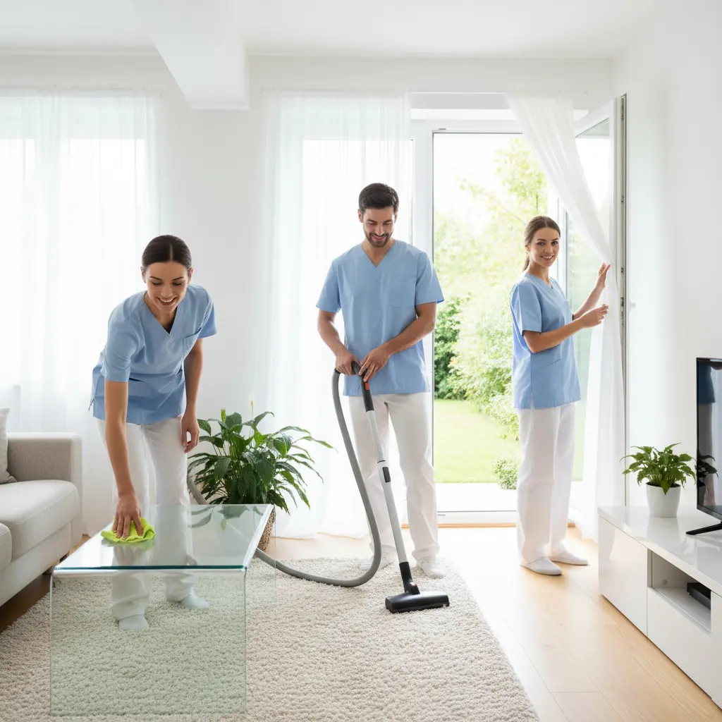 Pristine kitchen after cleaning